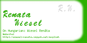 renata wiesel business card
